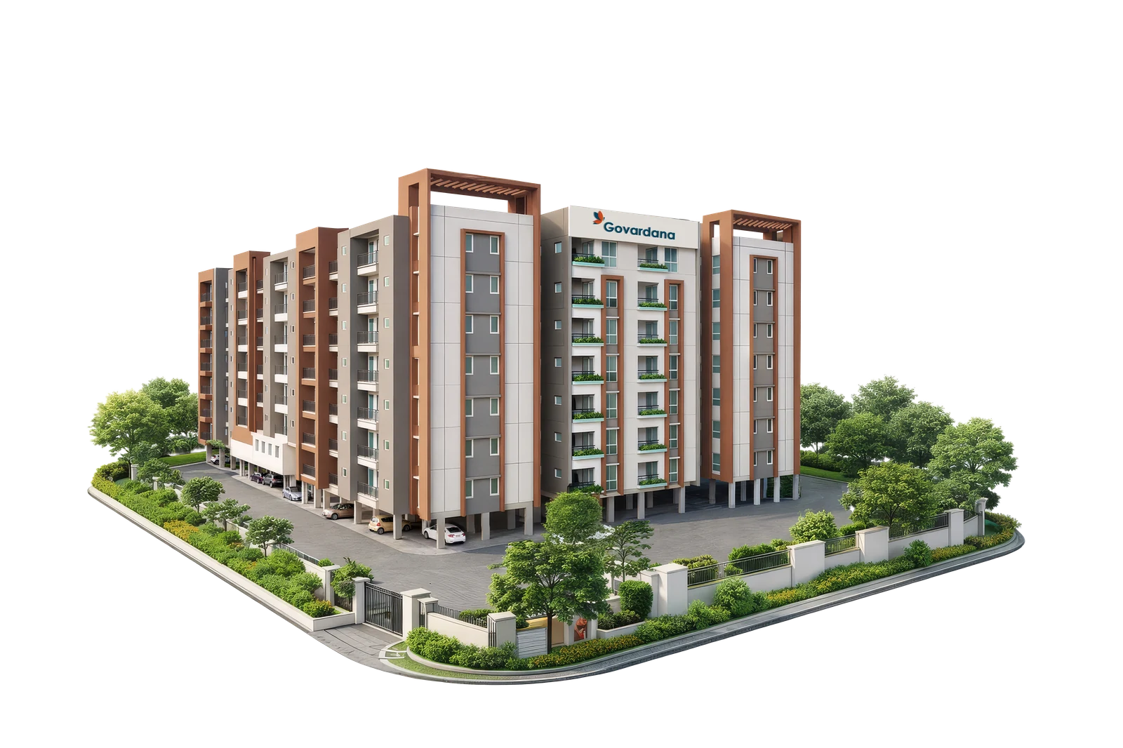 Govardana building exterior rendering